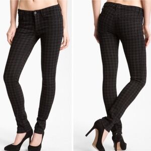 Women's Black Houndstooth Pants